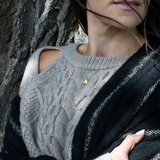 Firkløver halskæde med vedhæng forgyldt med justerbar kæde