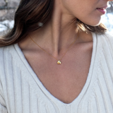 Firkløver halskæde med vedhæng forgyldt med justerbar kæde