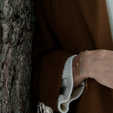 Forglemmigej Armbånd Sølv, justerbar længde