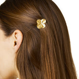 Firkløver hair clip, forgyldt