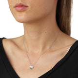 Firkløver halskæde med vedhæng sølv med justerbar kæde