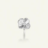 Firkløver ear cuff, sølv