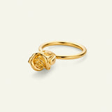 Rose statement ring, forgyldt