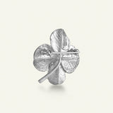Firkløver broche sølv