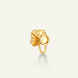 Firkløver ear cuff pavé forgyldt