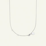 Firkløver halskæde med vedhæng sølv med justerbar kæde