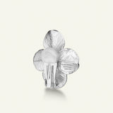 Firkløver Statement Øreclips, sølv