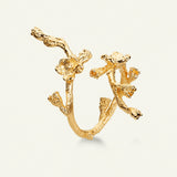 Forglemmigej Blomst, Statement ring forgylt
