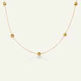 Forglemmigej halskæde forgyldt med justerbar kæde