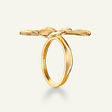 Firkløver Statement ring 18 karat guld med diamant