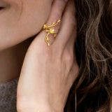 Forglemmigej Blomst, Statement ring forgylt