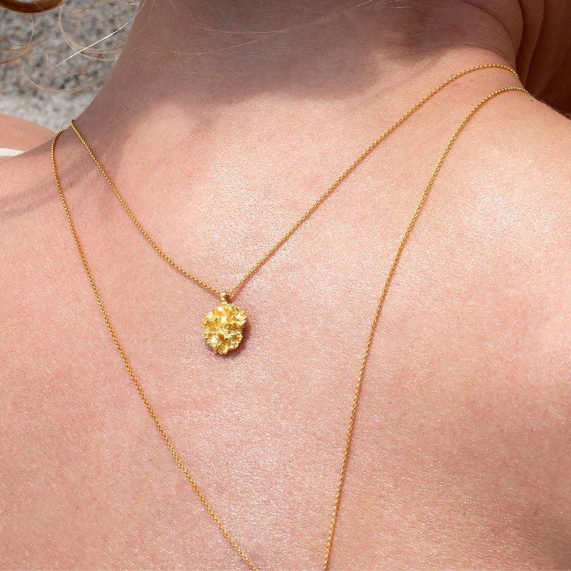 Persille halskæde med Vedhæng Forgyldt, justerbar kæde