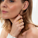 Forglemmigej Medium Ørestikkere, Forgyldt