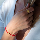 Firkløver silkearmbånd sort, sølv