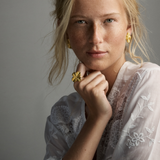 Forglemmigej Statement ring forgyldt