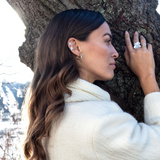 Firkløver ear cuff, sølv