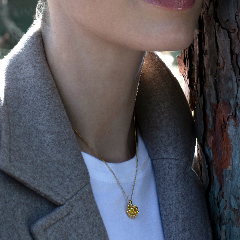 Dild halskæde med Vedhæng Forgyldt, justerbar kæde