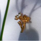 Forglemmigej pin forgyldt