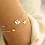 Forglemmigej Armbånd Forgyldt, justerbar længde