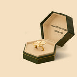 Firkløver Statement ring 18 karat guld med diamant