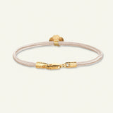 Firkløver silkearmbånd rosa, forgyldt