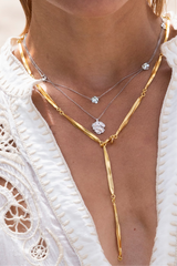 Græs Halskæde Forgyldt