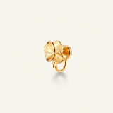 Firkløver ear cuff, forgyldt