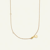 Rose halskæde med vedhæng og diamant, forgyldt