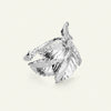 Rosenblad statement ring, sølv