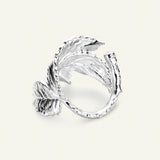 Rosenblad statement ring, sølv