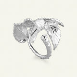 Rosenblad statement ring, sølv