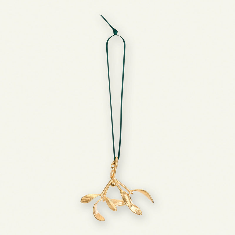 Mistelten, 18 karat guldbelagt