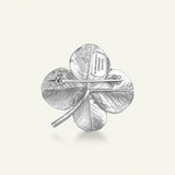 Firkløver broche sølv