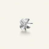 Firkløver medium ørestikkere sølv