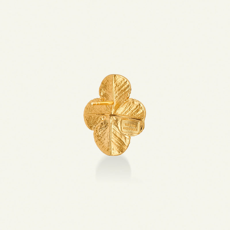 Firkløver Statement ørestikkere forgyldt