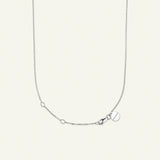 Firkløver halskæde med fem kløvere, sølv