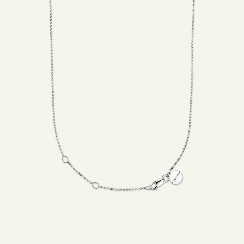 Firkløver halskæde med fem kløvere, sølv