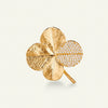Firkløver broche pavé forgyldt