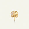 Firkløver ear cuff pavé forgyldt