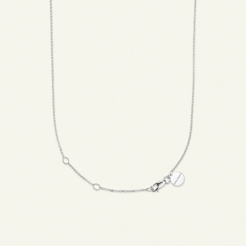 Firkløver halskæde med perlevedhæng, sølv