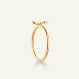 Firkløver ring, forgyldt