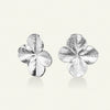 Firkløver Statement Øreclips, sølv