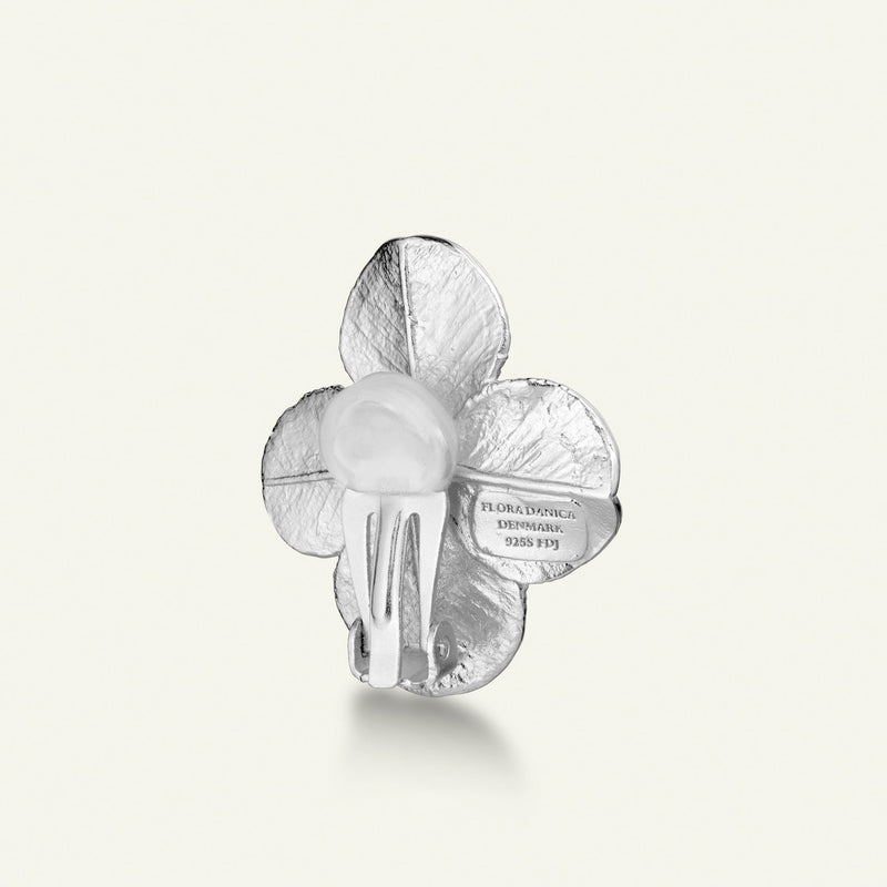 Firkløver Statement Øreclips, sølv