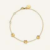 Forglemmigej Armbånd Forgyldt, justerbar længde