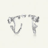 Forglemmigej Hoop øreringe sølv