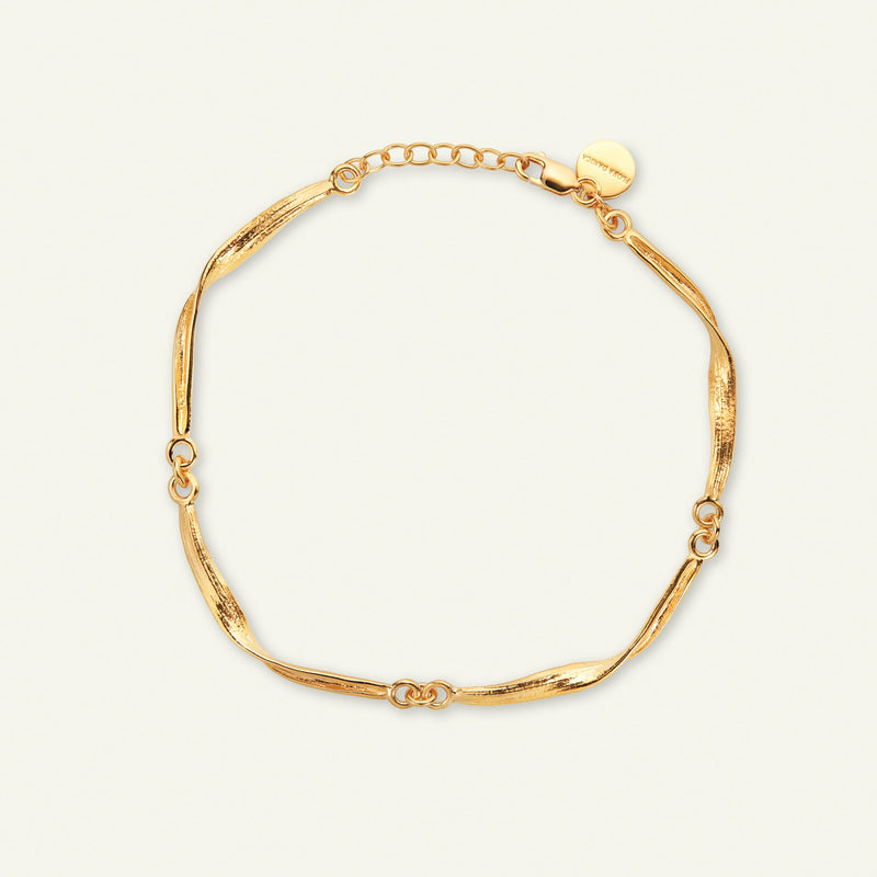 Græs armbånd forgyldt