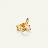 Græs ear cuff forgyldt