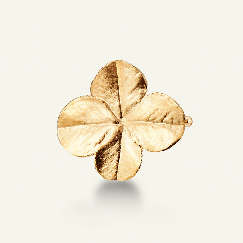 Firkløver hair clip, forgyldt