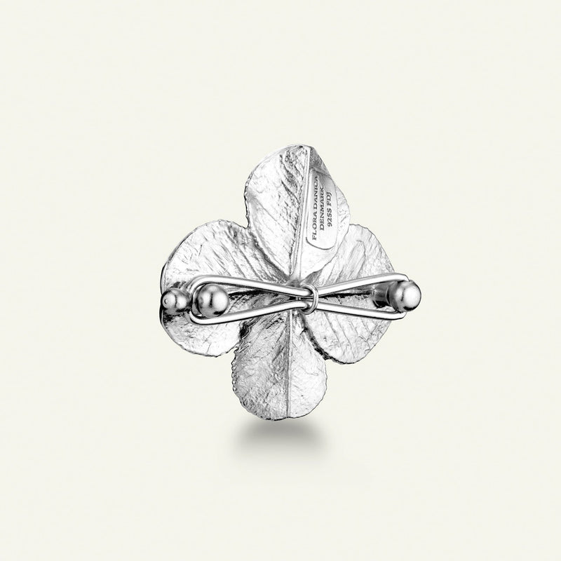 Firkløver hair clip, sølv