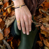 Forglemmigej Blomst, Statement ring forgylt